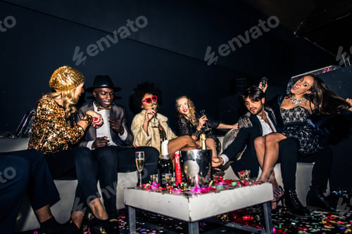 Preview: Friends having party in a nightclub