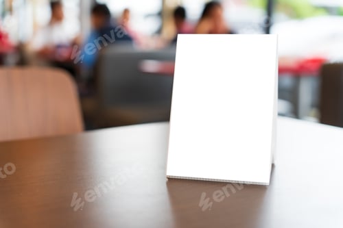 Preview: Menu mock up blank for text marketing promotion. Mock up Menu frame standing