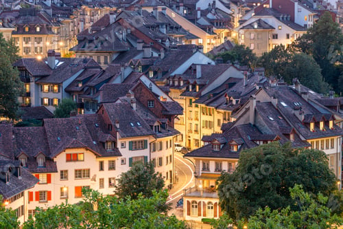 Preview: Berne, Switerland Old Town at Dusk