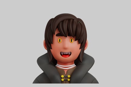 Preview: Cartoon young vampire character