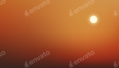Preview: Sunset Sky over the sea in the evening with orange yellow sunlight in Autumn