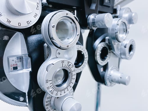 Preview: Phoropter, ophthalmic instrument used by ophthalmologist and optometrist for prescribing glasses