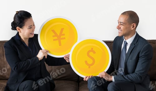 Preview: Business people with currency icons