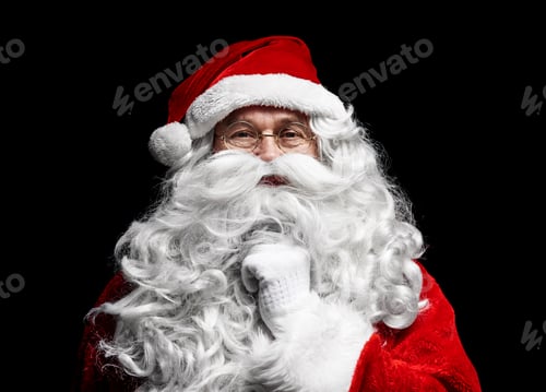 Preview: Close up of santa claus's human face