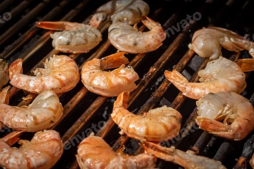 Shrimp on grill