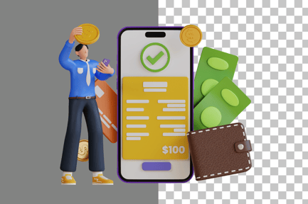 Preview: Cashless Payment 3D Illustration