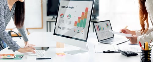 Preview: Business woman are analysis data figures to plan business strategies. Business discussing concept