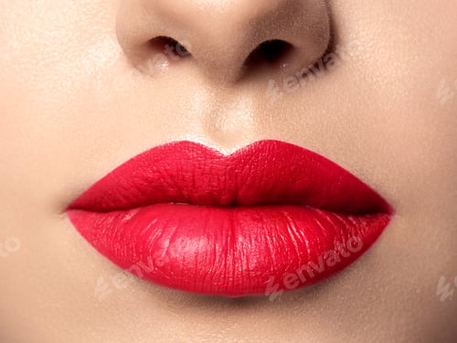 Preview: Close up view of beautiful woman lips