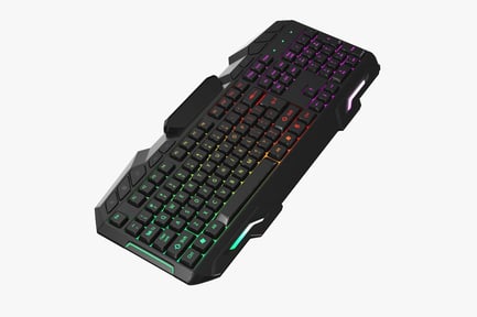 Aperçu: Clavier de jeu futuriste avec éclairage RGB