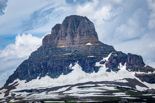 Preview: Clements Mountain As It Looms Over The Logan Pass Visitor'S Center At Glacier National Park In