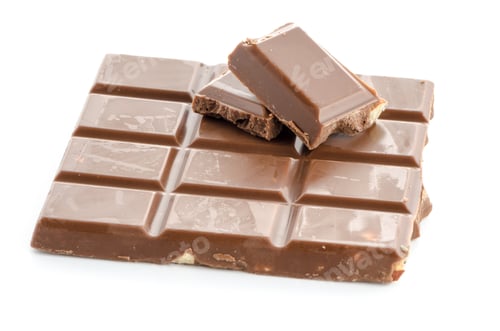 Preview: Closeup detail of chocolate with almods parts