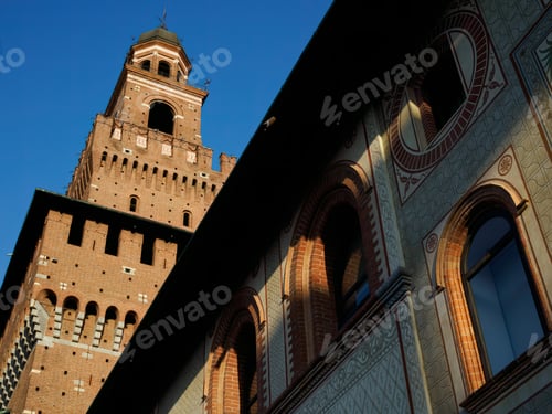 Preview: Castello Sforzesco, medieval castle in Milan, Italy