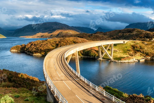 Preview: The curved Kylesku Bridge in Scotland
