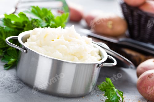 Preview: Mashed, mash potato with butter and milk. Potato puree