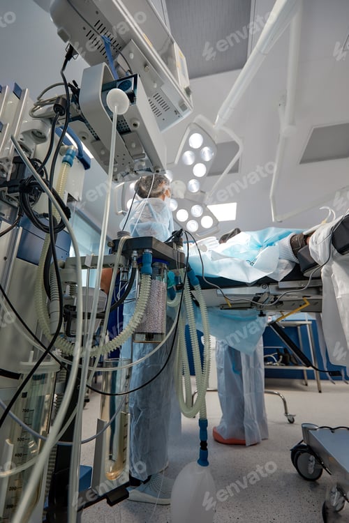Preview: Medical Oxygen Concentrator is ready to use front of the emergency room at the hospital. Medical