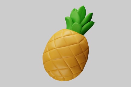 Aperçu: Ananas avec motif en losange et boucle de fixation