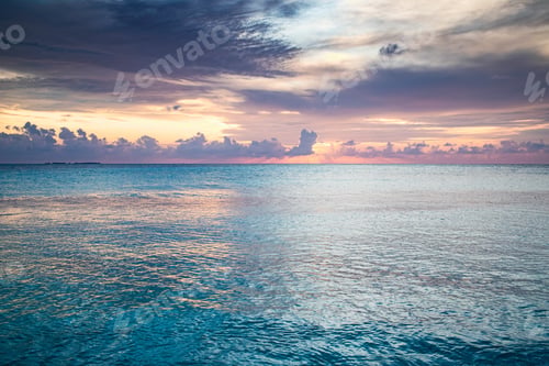 Preview: amazing sunset on the sea tropical beach