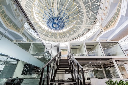 Preview: Creative business center design with private workplaces