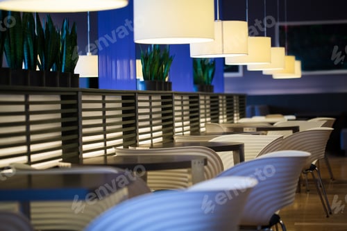 Preview: Empty modern restaurant interior