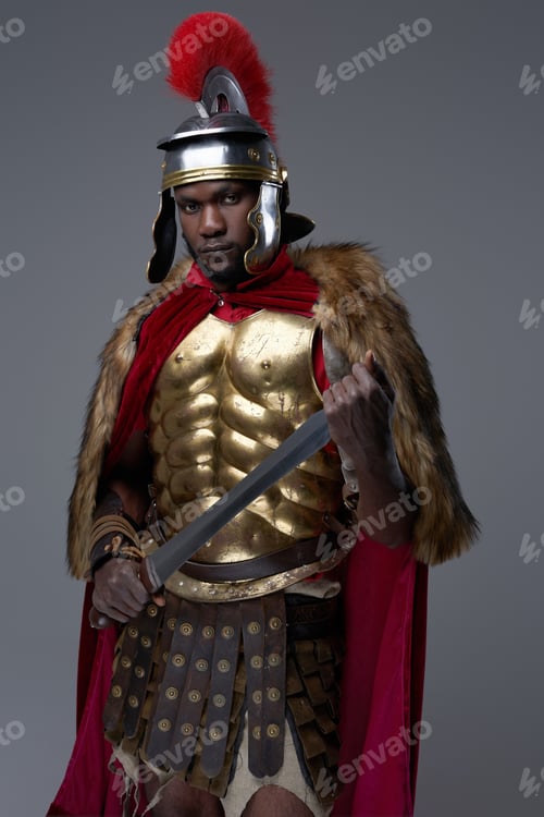 Preview: Roman soldier of african descent with sword