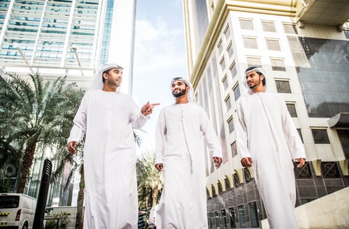 Preview: Arabian businessmen meeting outdoors