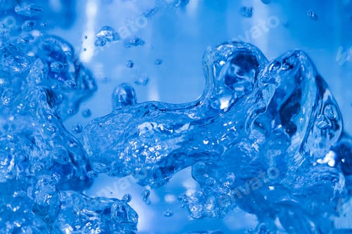 Preview: Bubbles in the water close-up. Beautiful splashes of liquid.