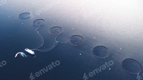 Preview: Salmon fish farming in Norway sea.
