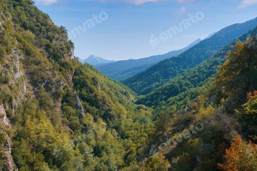 Preview: idyllic beauty of Lake Plastira .artificial lake. tourist attraction. Greece