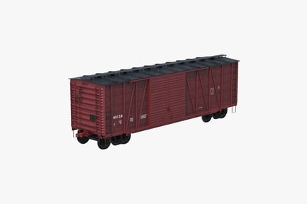 Preview: Vintage Red Boxcar - Railroad Transport