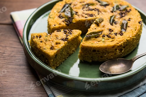 Preview: Handvo is a vegetable cake originating from the Gujarat, India