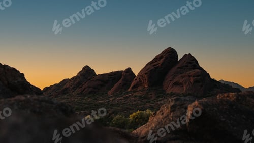 Preview: Picturesque Arizona Desert Mountains at Sunrise Landscape