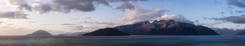 Preview: Panoramic View of American Mountain Landscape on the Ocean Coast
