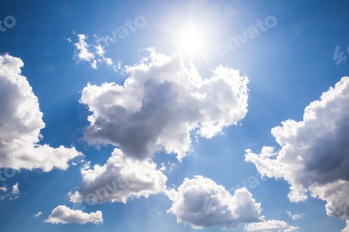 Preview: sunny sky background. Nature composition