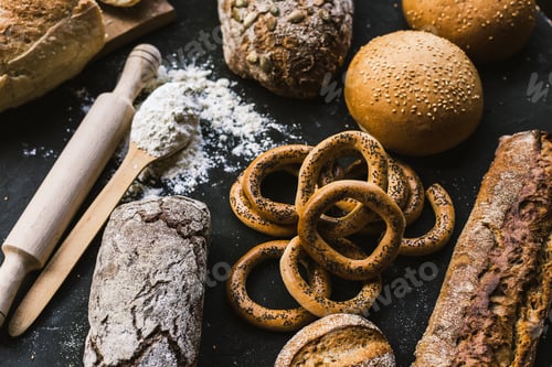 Preview: Many mixed breads and handmade bagels