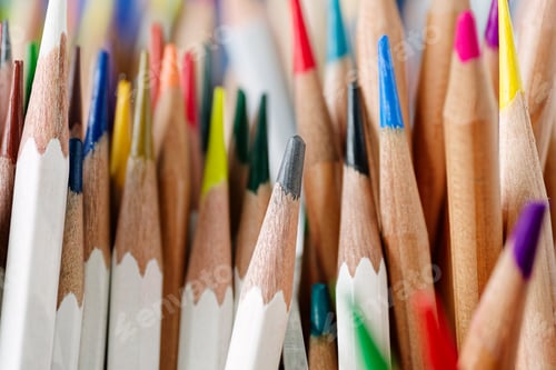 Preview: Bunch of multi-colored pencils