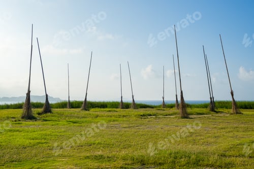 Preview: Big giant broom in Chaojing park of Keelung at Taiwan