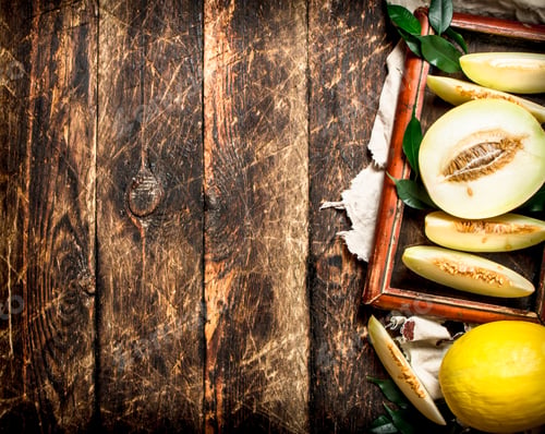 Preview: Sliced fresh melon.