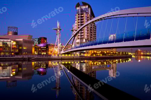 Preview: Millennium Bridge and Lowery Center - Manchester in the United Kingdom