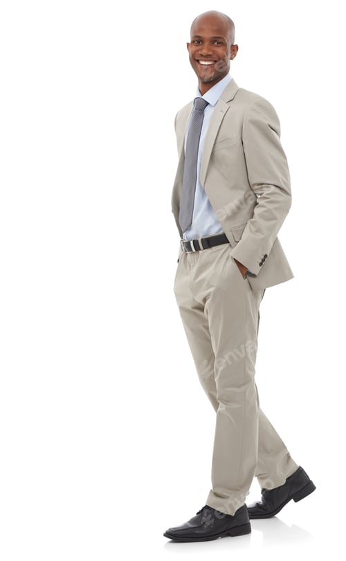 Preview: Walking the business walk. A confident businessman looking at the camera.
