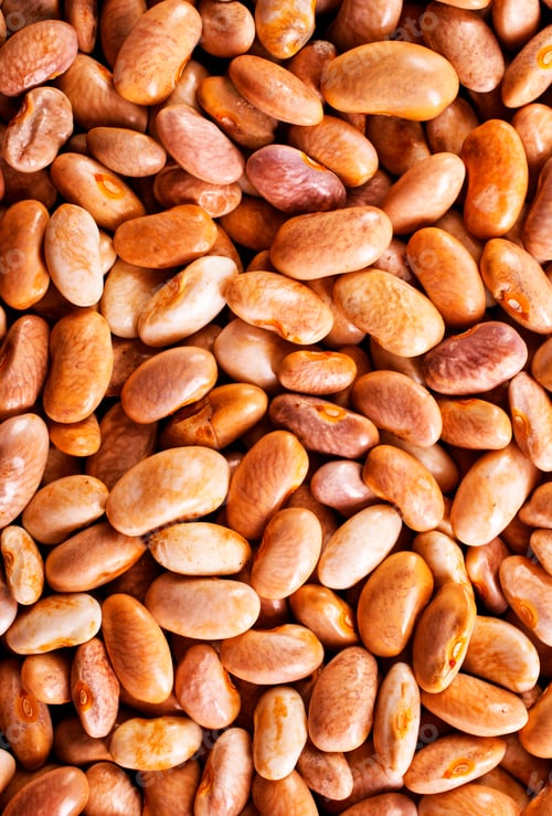 Preview: Raw Beans background, white beans on a table