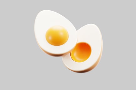 Preview: Hard-boiled egg halves