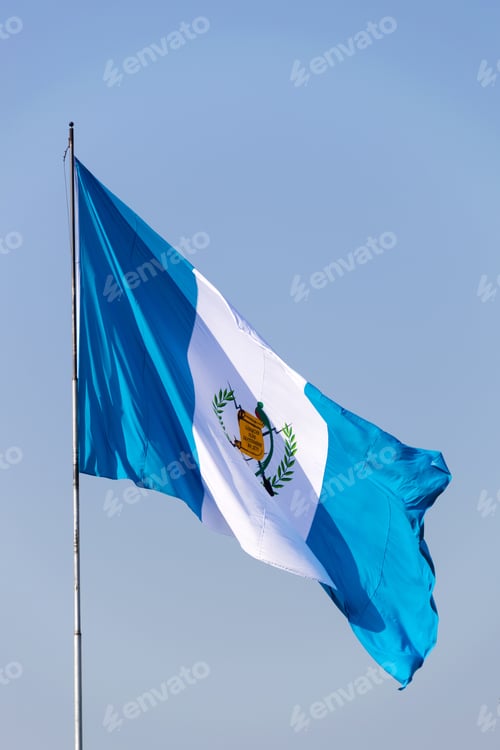 Preview: Flag of Guatemala, declared a national symbol on August 17, 1871.