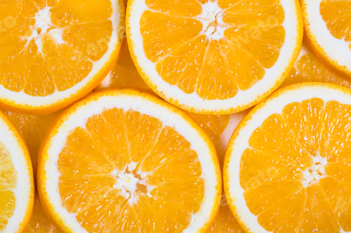 Preview: Sliced orange background. Food and drink