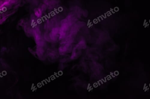 Preview: abstract fantasy black background with violet smoke