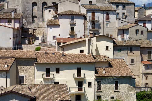 Preview: Landscape of Valle Peligna, Abruzzo, view of Goriano Sicoli