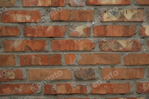 Preview: Color brick wall as background, closeup view