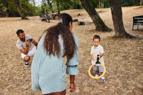 Preview: Mother And Son Play Badminton