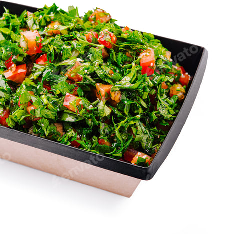 Preview: Freshly prepared tabbouleh salad with vibrant herbs and vegetables