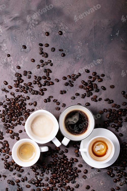 Preview: Fresh coffee in cups