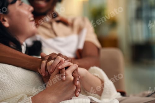 Preview: Hands of young affectionate valentines